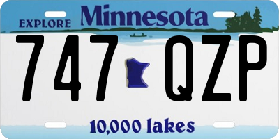 MN license plate 747QZP