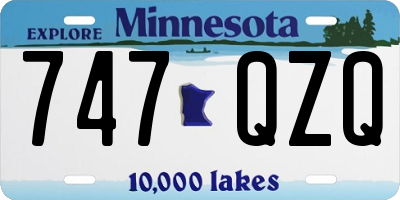 MN license plate 747QZQ