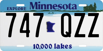 MN license plate 747QZZ