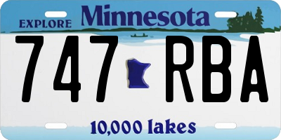 MN license plate 747RBA