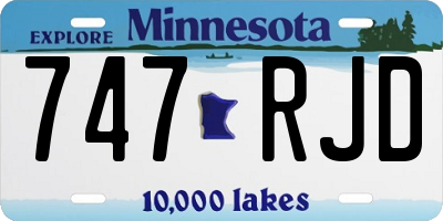 MN license plate 747RJD