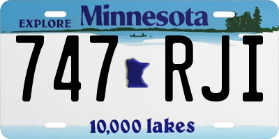 MN license plate 747RJI