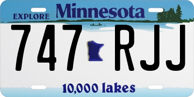 MN license plate 747RJJ
