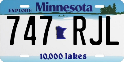 MN license plate 747RJL