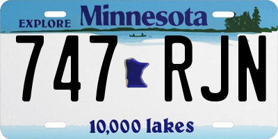 MN license plate 747RJN