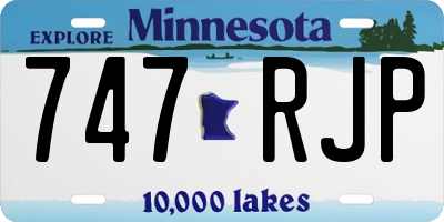 MN license plate 747RJP