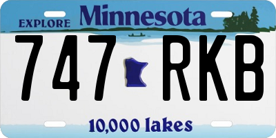 MN license plate 747RKB