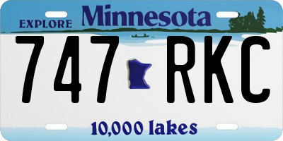 MN license plate 747RKC