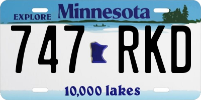 MN license plate 747RKD