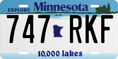 MN license plate 747RKF