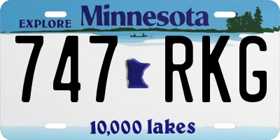 MN license plate 747RKG