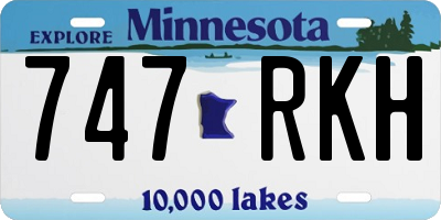 MN license plate 747RKH