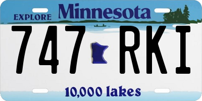 MN license plate 747RKI