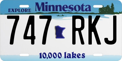 MN license plate 747RKJ