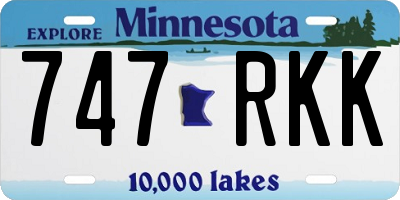 MN license plate 747RKK