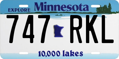 MN license plate 747RKL