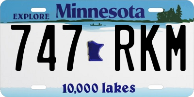 MN license plate 747RKM