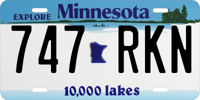 MN license plate 747RKN