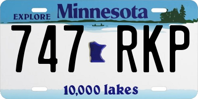 MN license plate 747RKP