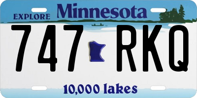 MN license plate 747RKQ