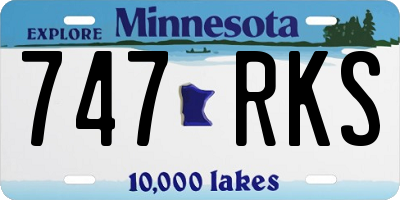 MN license plate 747RKS