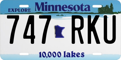 MN license plate 747RKU