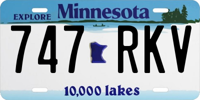 MN license plate 747RKV