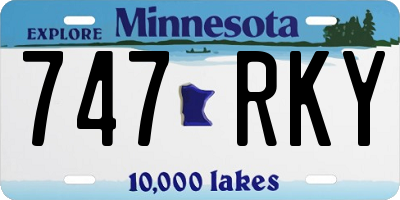 MN license plate 747RKY