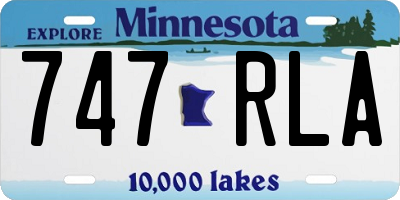 MN license plate 747RLA