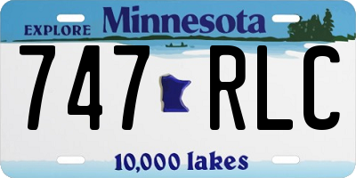 MN license plate 747RLC
