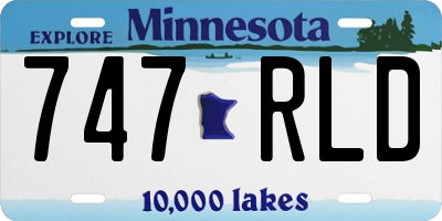 MN license plate 747RLD