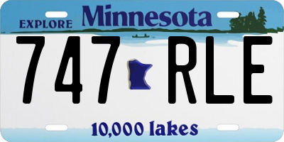 MN license plate 747RLE