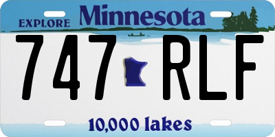 MN license plate 747RLF