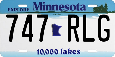 MN license plate 747RLG