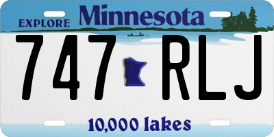 MN license plate 747RLJ