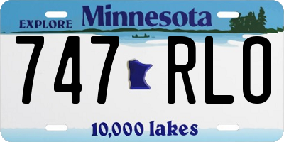 MN license plate 747RLO
