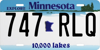 MN license plate 747RLQ