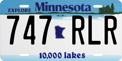 MN license plate 747RLR