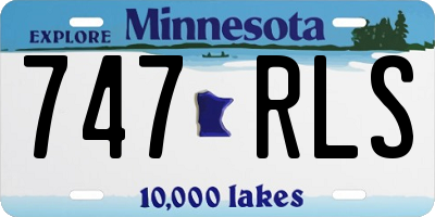 MN license plate 747RLS