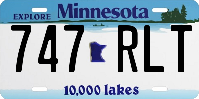 MN license plate 747RLT