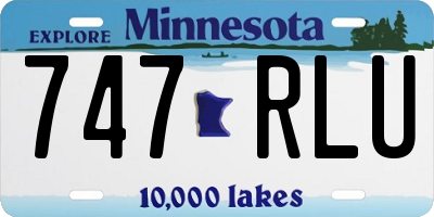 MN license plate 747RLU