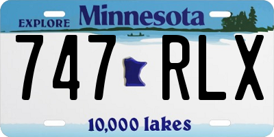 MN license plate 747RLX
