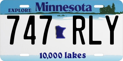 MN license plate 747RLY