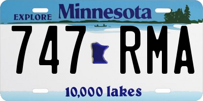 MN license plate 747RMA