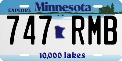 MN license plate 747RMB