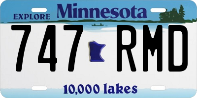 MN license plate 747RMD