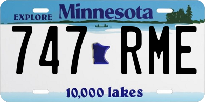 MN license plate 747RME