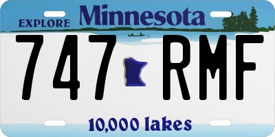 MN license plate 747RMF