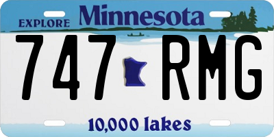 MN license plate 747RMG