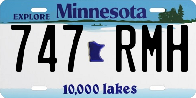 MN license plate 747RMH
